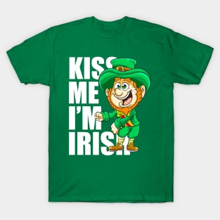 Kiss Me Im Irish Flossing Leprechaun St Patricks Day T-Shirt